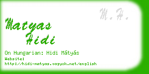 matyas hidi business card