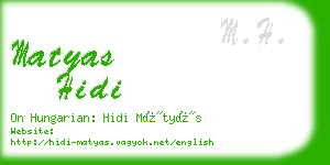 matyas hidi business card